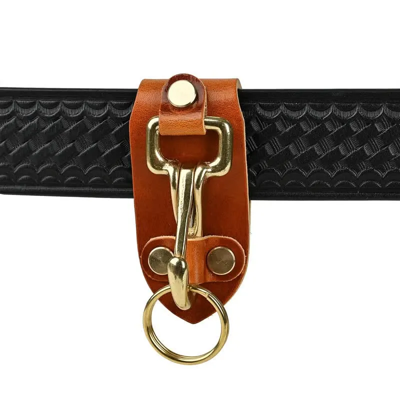 Orange Brown Practical Belt Loop Leather Keychain sold by FloralTrip product image thumbnail 4