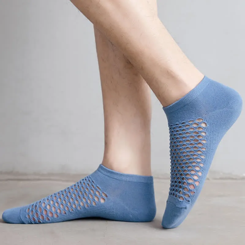 Summer Breathable Thin Mesh Solid Color Short Socks sold by FloralTrip product image thumbnail 5