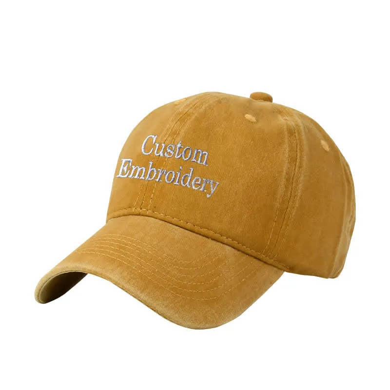 Custom Text Personalized Embroidered Adjustable Baseball Cap sold by FloralTrip product image thumbnail 5