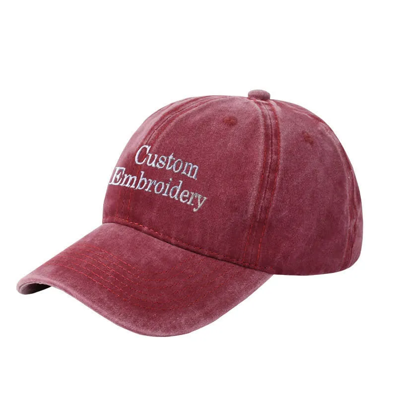 Custom Text Personalized Embroidered Adjustable Baseball Cap sold by FloralTrip
