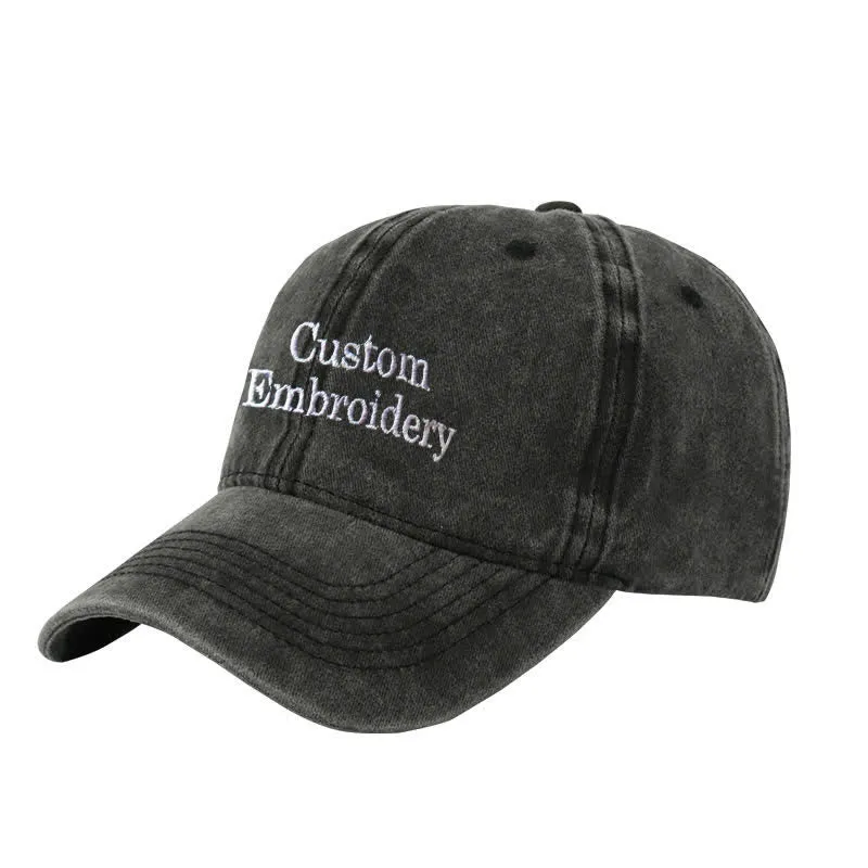 Custom Text Personalized Embroidered Adjustable Baseball Cap sold by FloralTrip product image thumbnail 2