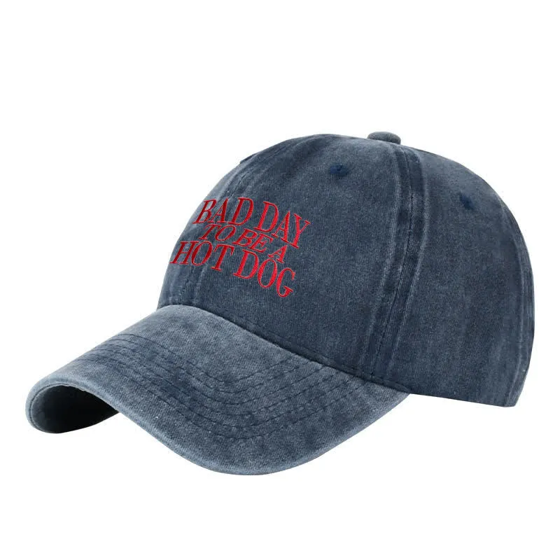 Bad Day To Be a Hot Dog Embroidered Adjustable Baseball Cap sold by FloralTrip product image thumbnail 4