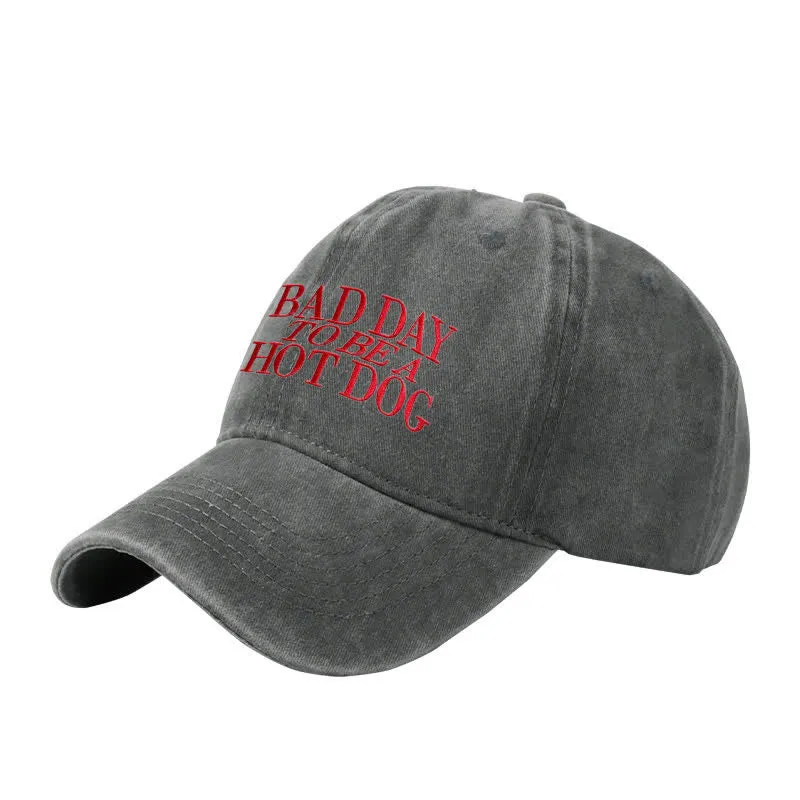 Bad Day To Be a Hot Dog Embroidered Adjustable Baseball Cap sold by FloralTrip product image thumbnail 3