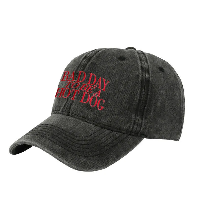 Bad Day To Be a Hot Dog Embroidered Adjustable Baseball Cap sold by FloralTrip product image thumbnail 2