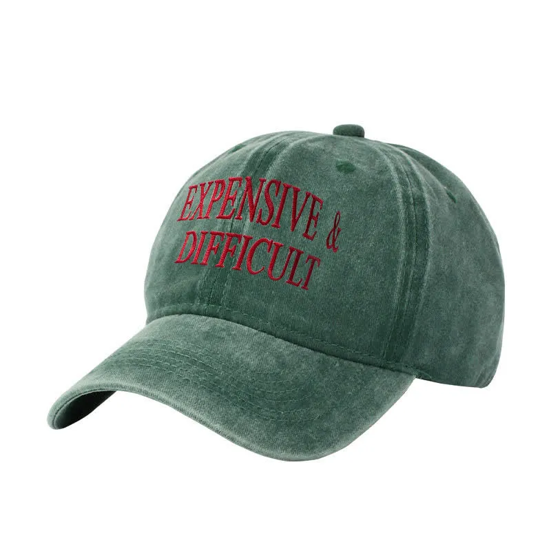 Expensive & Difficult Embroidered Adjustable Baseball Cap sold by FloralTrip