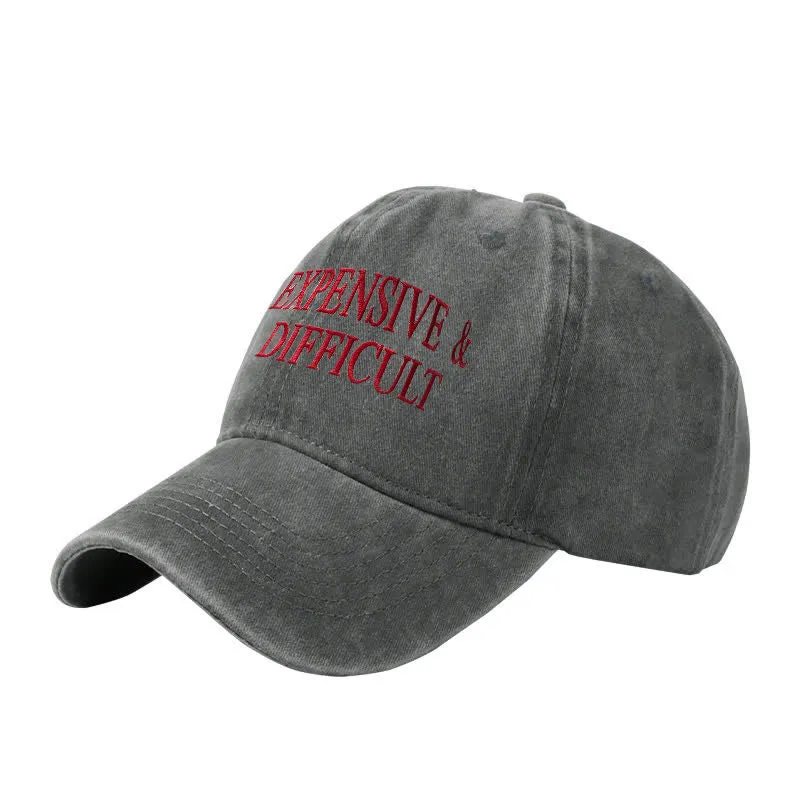 Expensive & Difficult Embroidered Adjustable Baseball Cap sold by FloralTrip product image thumbnail 3