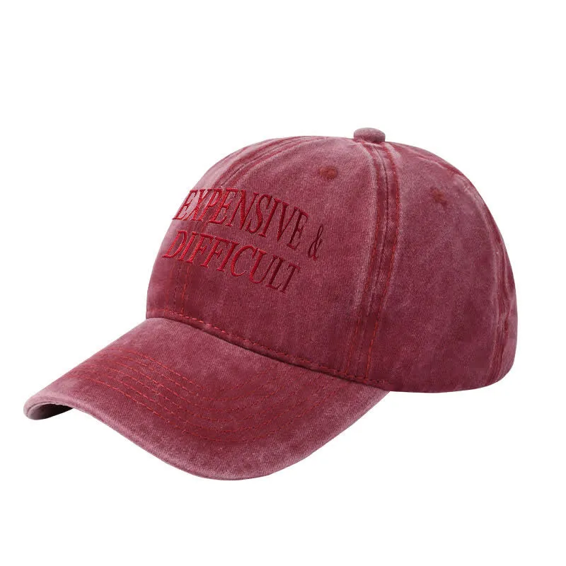 Expensive & Difficult Embroidered Adjustable Baseball Cap sold by FloralTrip product image thumbnail 5
