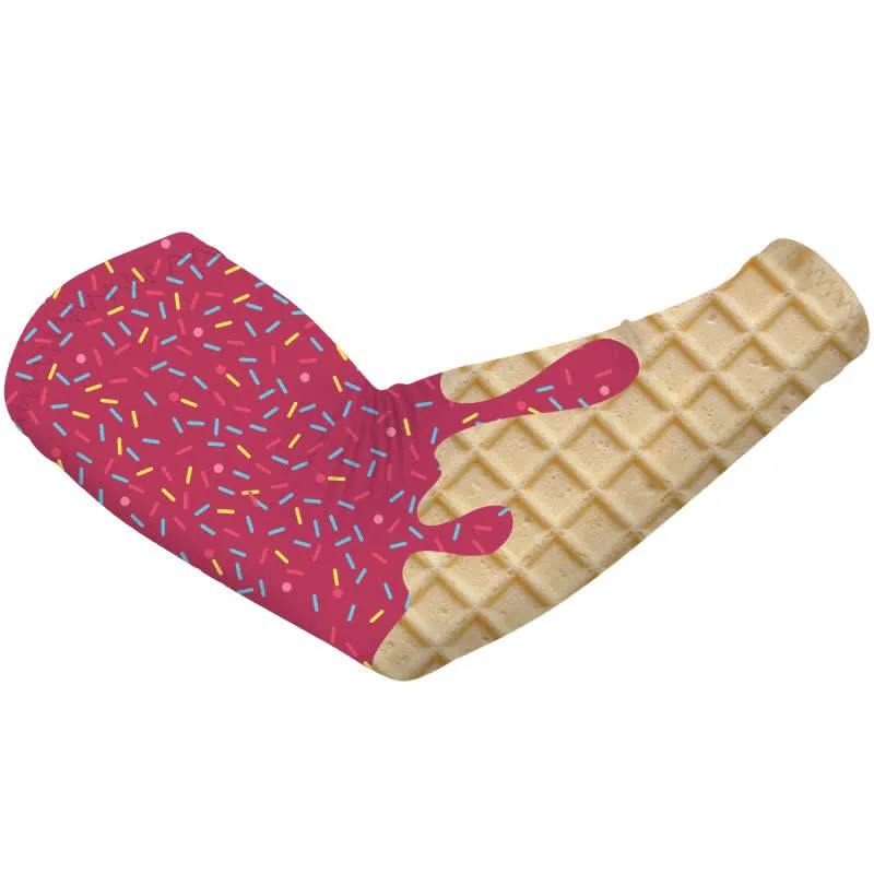 1 Pair Pink Ice Cream Sun Protection Elastic Arm Sleeves sold by FloralTrip