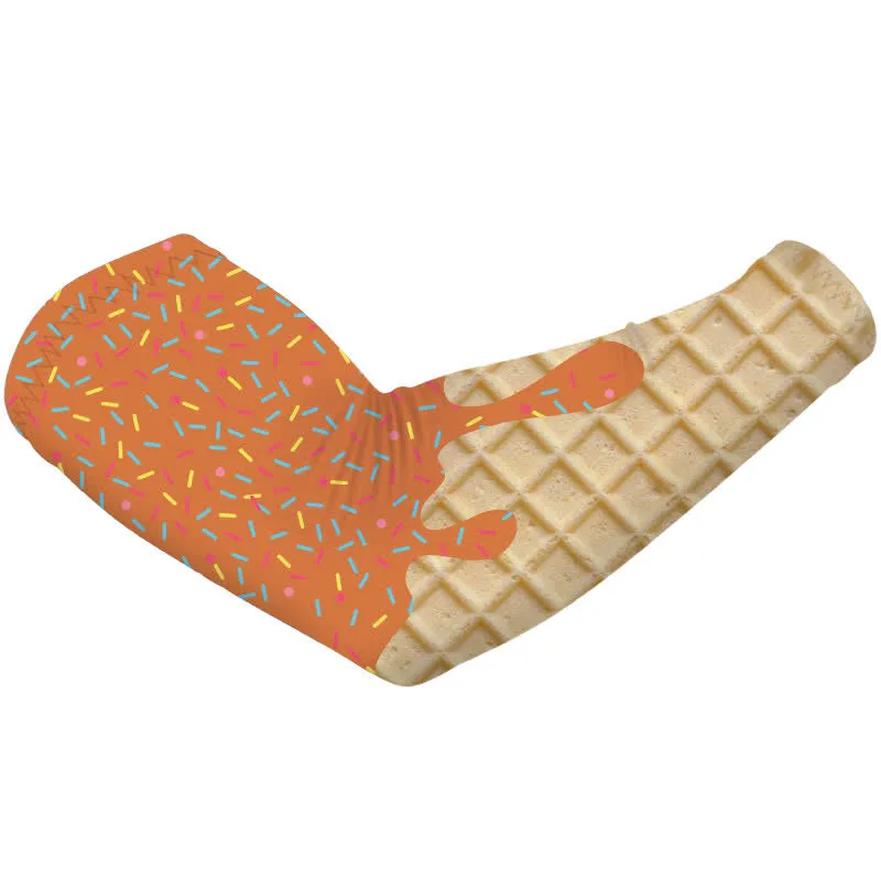 1 Pair Orange Ice Cream Sun Protection Elastic Arm Sleeves sold by FloralTrip