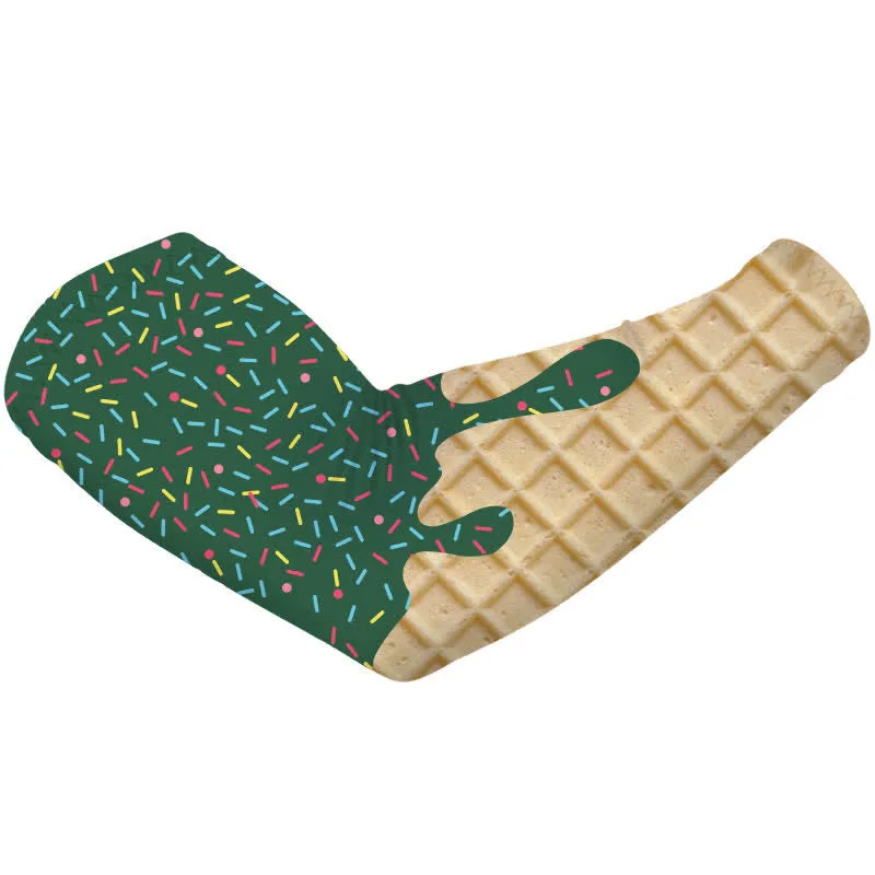 1 Pair Green Ice Cream Sun Protection Elastic Arm Sleeves sold by FloralTrip