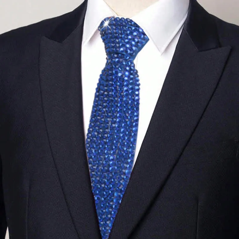 Sparkling Rhinestone Diamond-Style Creative Necktie sold by FloralTrip