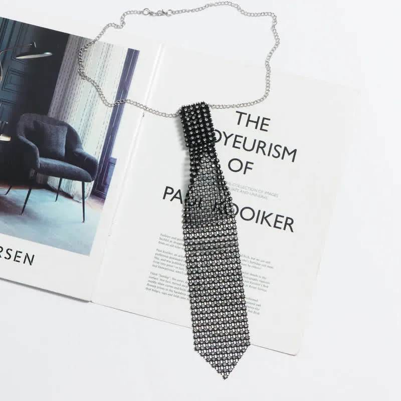 Ultra-Shiny Rhinstones Creative Necktie Necklace sold by FloralTrip product image thumbnail 2