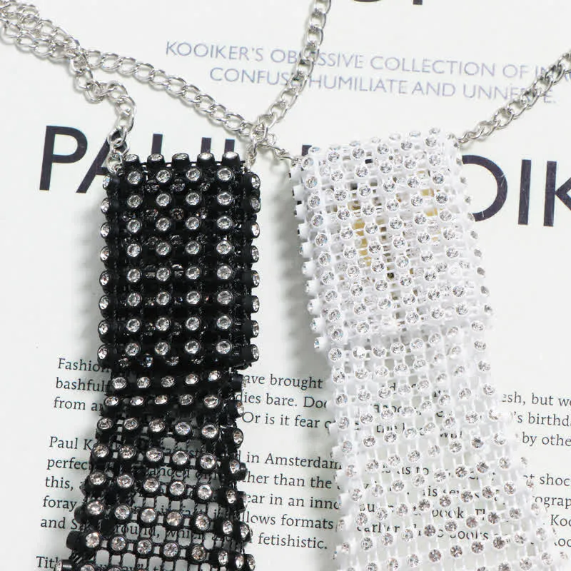 Ultra-Shiny Rhinstones Creative Necktie Necklace sold by FloralTrip product image thumbnail 4