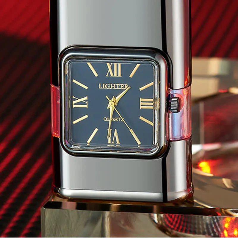 Dragon Design Refillable Double Flame Butane Lighter With Clock sold by FloralTrip product image thumbnail 3