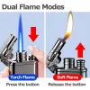 Dragon Design Refillable Double Flame Butane Lighter With Clock sold by FloralTrip