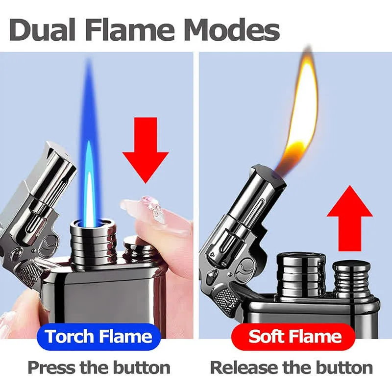 Dragon Design Refillable Double Flame Butane Lighter With Clock sold by FloralTrip product image thumbnail 5