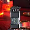 Crocodile Design Refillable Double Flame Butane Lighter With Clock sold by FloralTrip