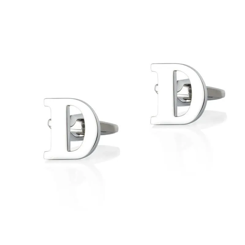 1 Pair Men's Silver Plated Initial Letter 26 Alphabet Cufflinks sold by FloralTrip product image thumbnail 5