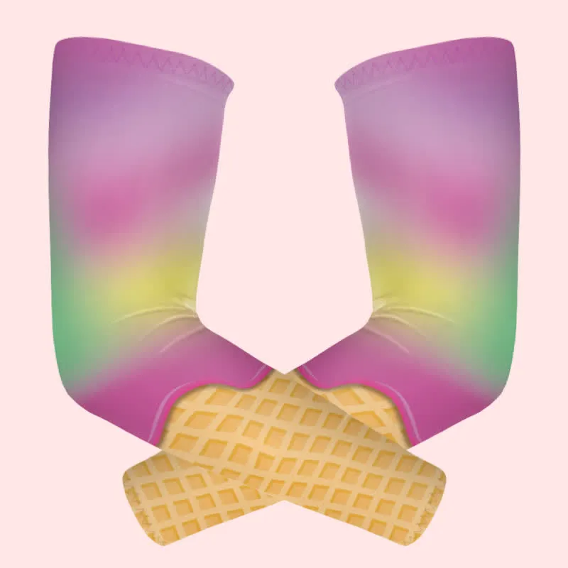 1 Pair Fancy Purple Ice Cream Sun Protection Elastic Arm Sleeves sold by FloralTrip product image thumbnail 2