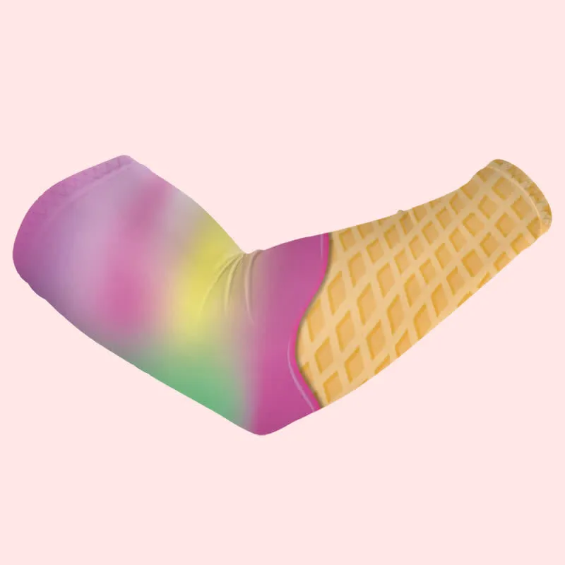 1 Pair Fancy Purple Ice Cream Sun Protection Elastic Arm Sleeves sold by FloralTrip