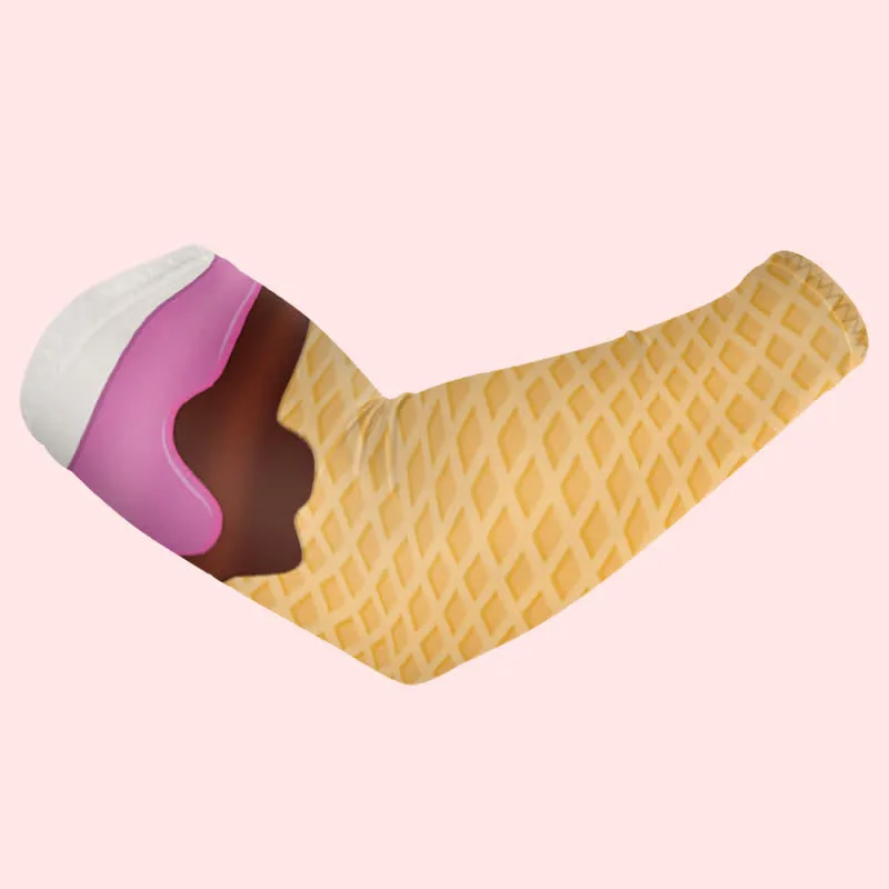1 Pair Streaks Of Melted Ice Cream Sun Protection Elastic Arm Sleeves sold by FloralTrip