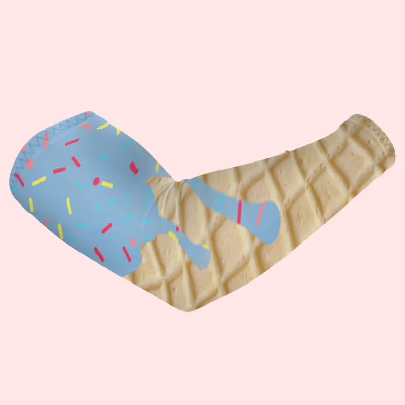 1 Pair Sky Blue Ice Cream Sun Protection Elastic Arm Sleeves sold by FloralTrip