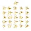 1 Pair Men's Gold Plated Initial Letter 26 Alphabet Cufflinks sold by FloralTrip