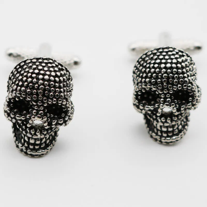 Men's 1 Pair Silver-Tone Punk Skull Head Cufflinks sold by FloralTrip product image thumbnail 2