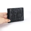 Punk Rock Black Rose & Skull Pattern Leather Wallet sold by FloralTrip