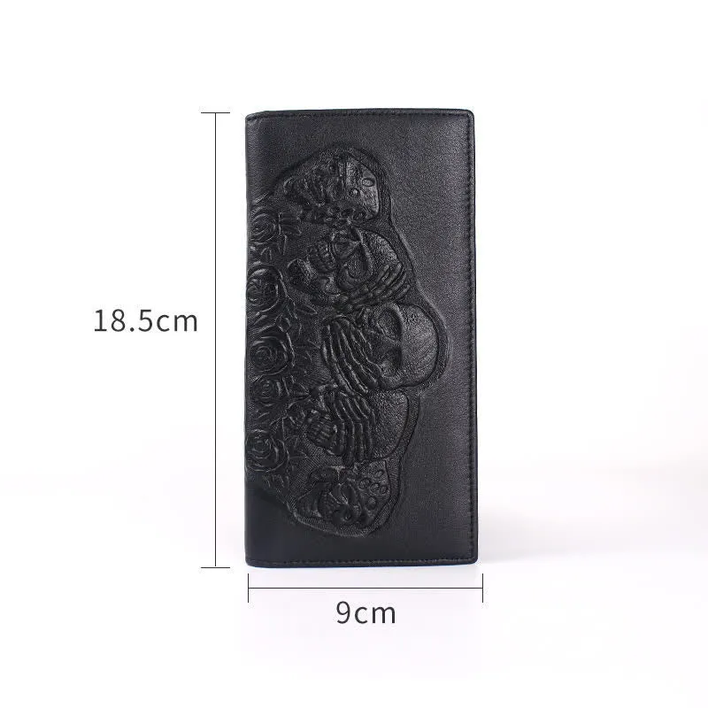 Punk Rock Black Rose & Skull Pattern Leather Wallet sold by FloralTrip product image thumbnail 5