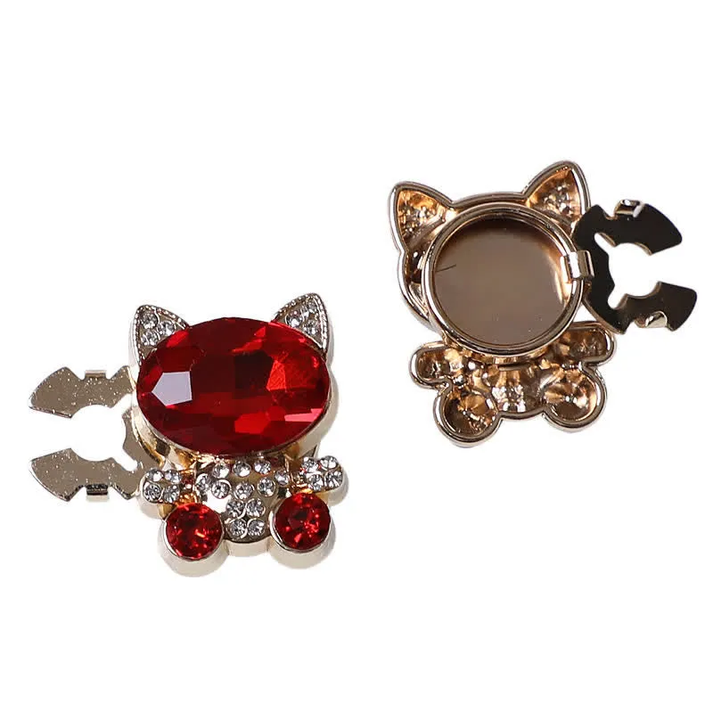1 Pair Cute Cat Artificial Crystal Snap-On Shirt Button Covers sold by FloralTrip product image thumbnail 2