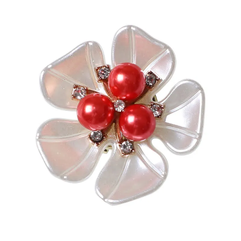 1 Pair Gardenia Flower Pearl Bud Snap-On Shirt Button Covers sold by FloralTrip product image thumbnail 5