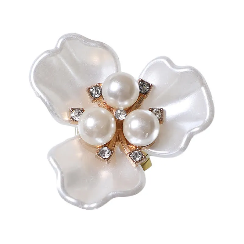 1 Pair Gardenia Flower Pearl Bud Snap-On Shirt Button Covers sold by FloralTrip product image thumbnail 4