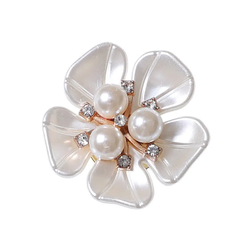 1 Pair Gardenia Flower Pearl Bud Snap-On Shirt Button Covers sold by FloralTrip product image thumbnail 2