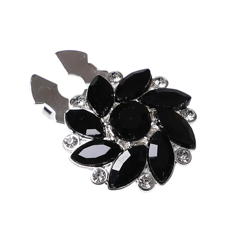 1 Pair Crystal Flower Rhinestone Snap-On Shirt Button Covers sold by FloralTrip product image thumbnail 4