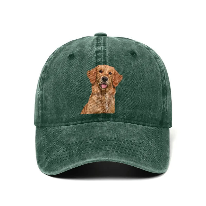 Golden Retriever Dog Lover Adjustable Baseball Cap sold by FloralTrip