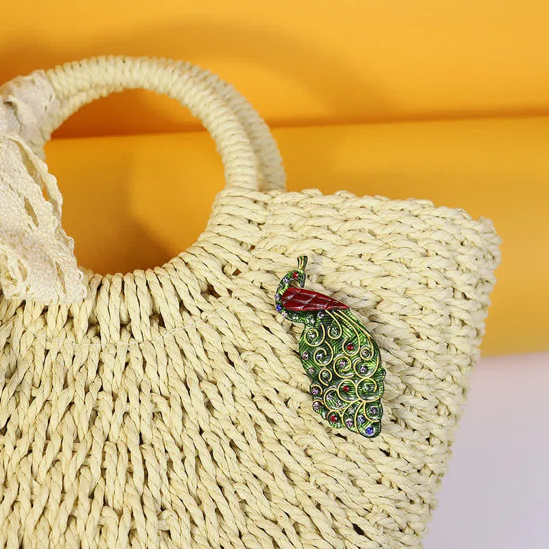 Green Peacock Bird Handmade Acrylic Brooch sold by FloralTrip product image thumbnail 4