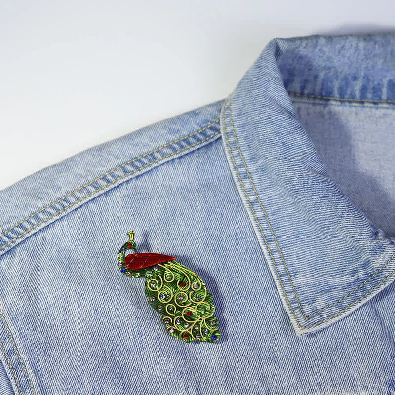 Green Peacock Bird Handmade Acrylic Brooch sold by FloralTrip product image thumbnail 2