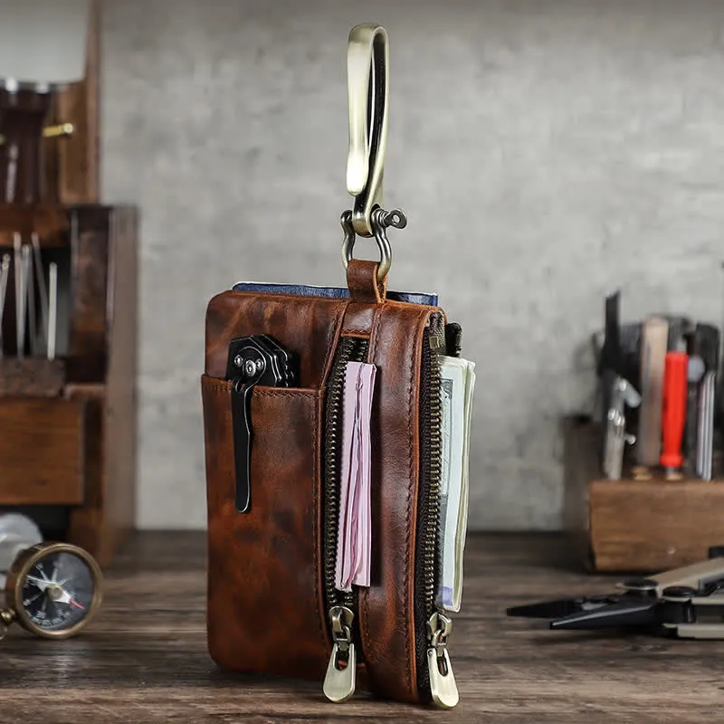 Functional Leather Tool Bag With Large Hook Buckle sold by FloralTrip