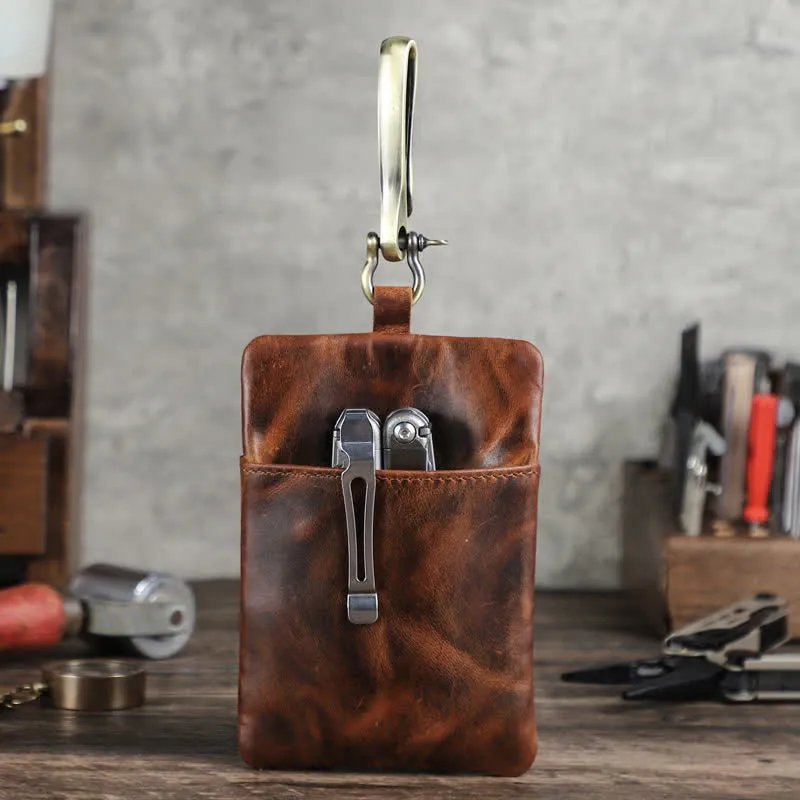 Outdoor Tool Storage Leather Belt Bag With Large Hook Buckle sold by FloralTrip product image thumbnail 3