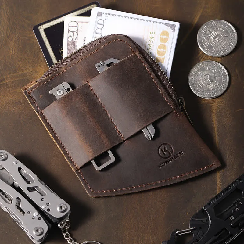 Curved Shape EDC Pocket Wallet Leather Belt Bag sold by FloralTrip product image thumbnail 2