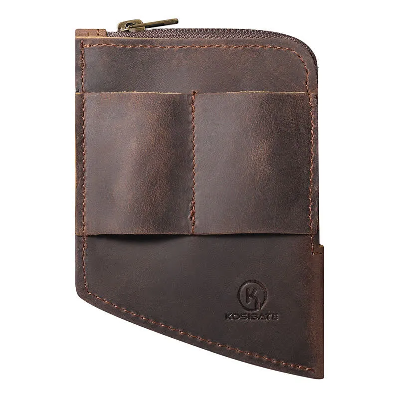 Curved Shape EDC Pocket Wallet Leather Belt Bag sold by FloralTrip product image thumbnail 5