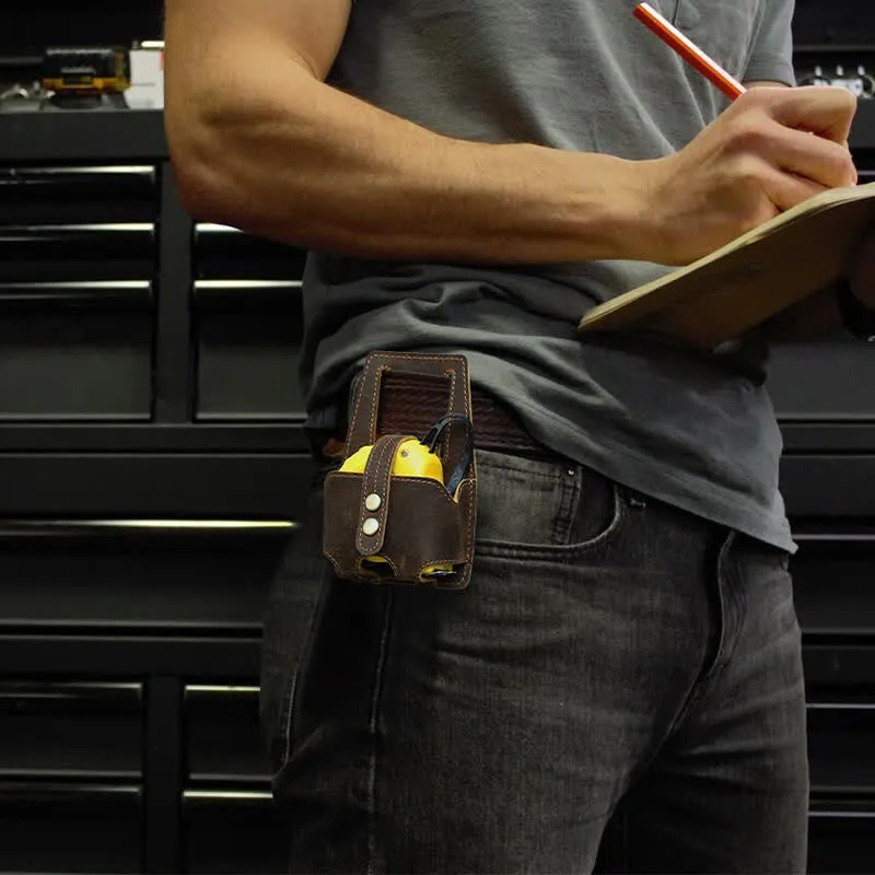 Coffee 5M Steel Measure Case Leather Belt Bag sold by FloralTrip product image thumbnail 2