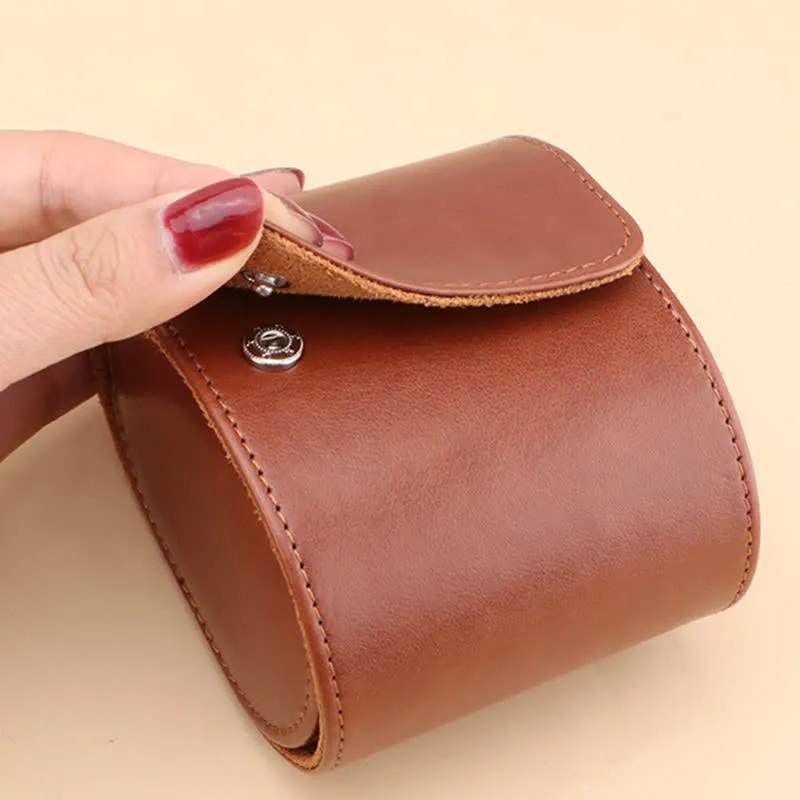 Custom Initials Travel Leather Roll Watch Case sold by FloralTrip product image thumbnail 5