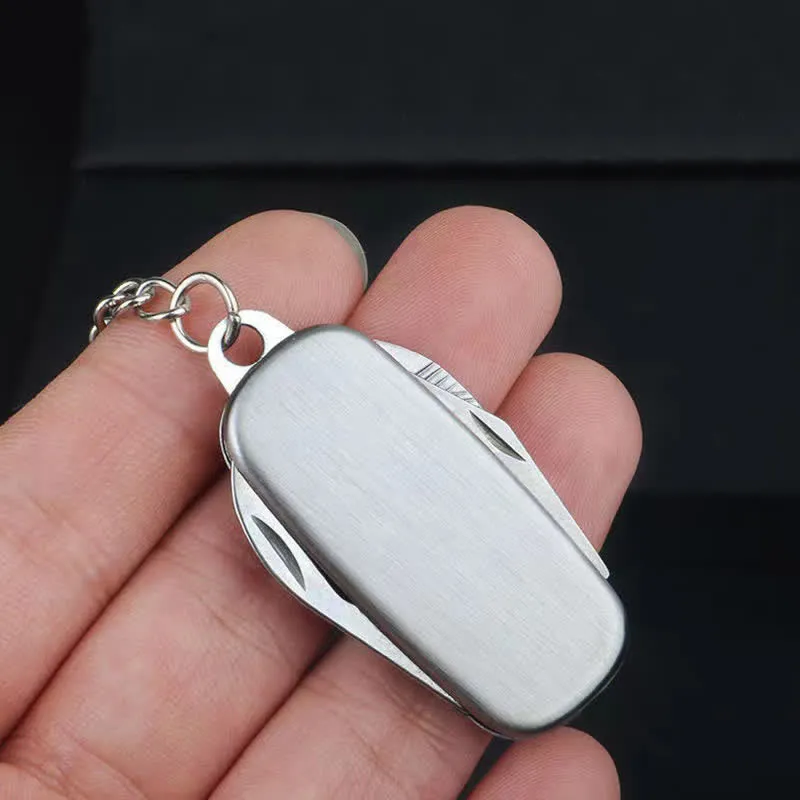 Silver Compact Folding Knife Keychain With Bottle Opener sold by FloralTrip product image thumbnail 2