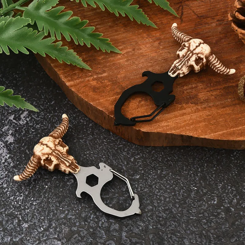 Practical Bull Indian Head Keychain With Hammer Breaker sold by FloralTrip