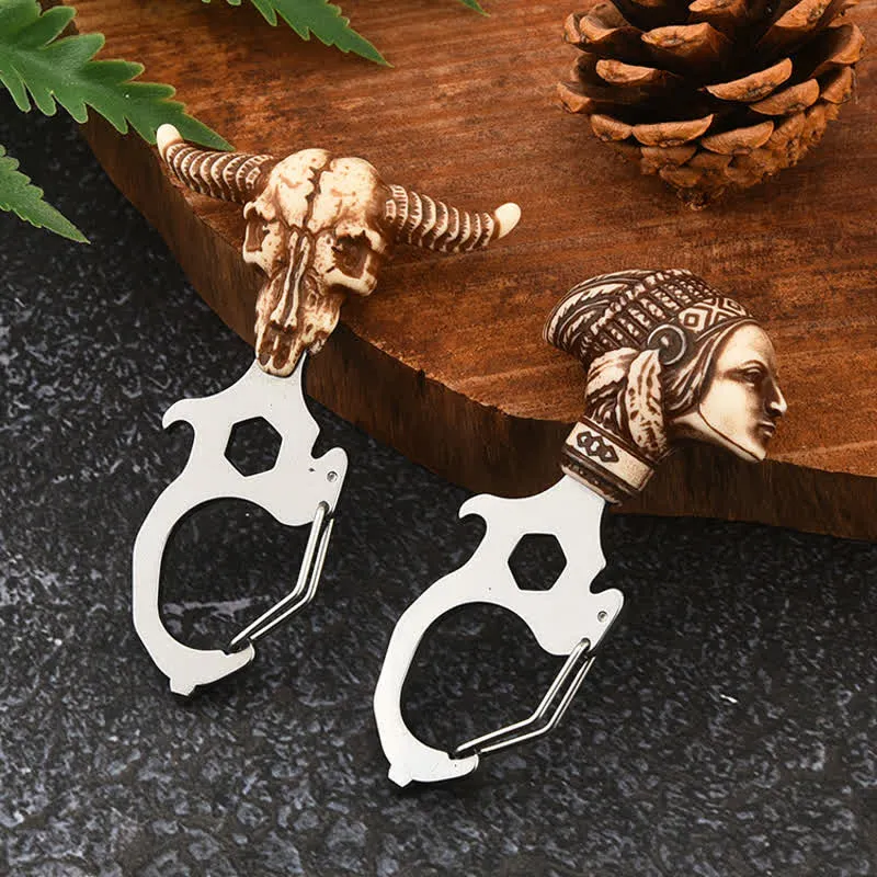 Practical Bull Indian Head Keychain With Hammer Breaker sold by FloralTrip product image thumbnail 4