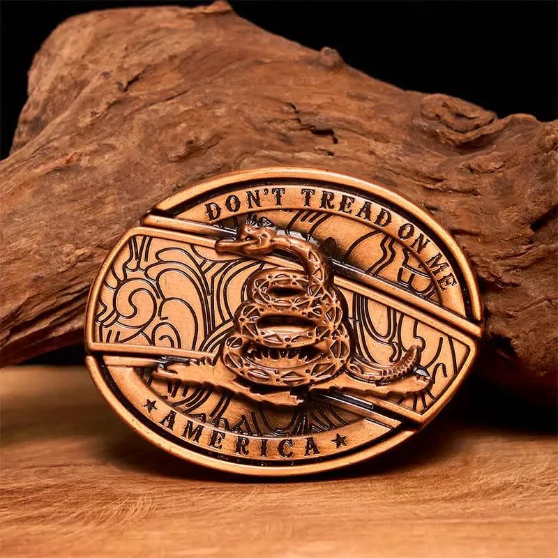 Men's DIY Red Bronze Snake Hidden Folding Knife Leather Belt sold by FloralTrip