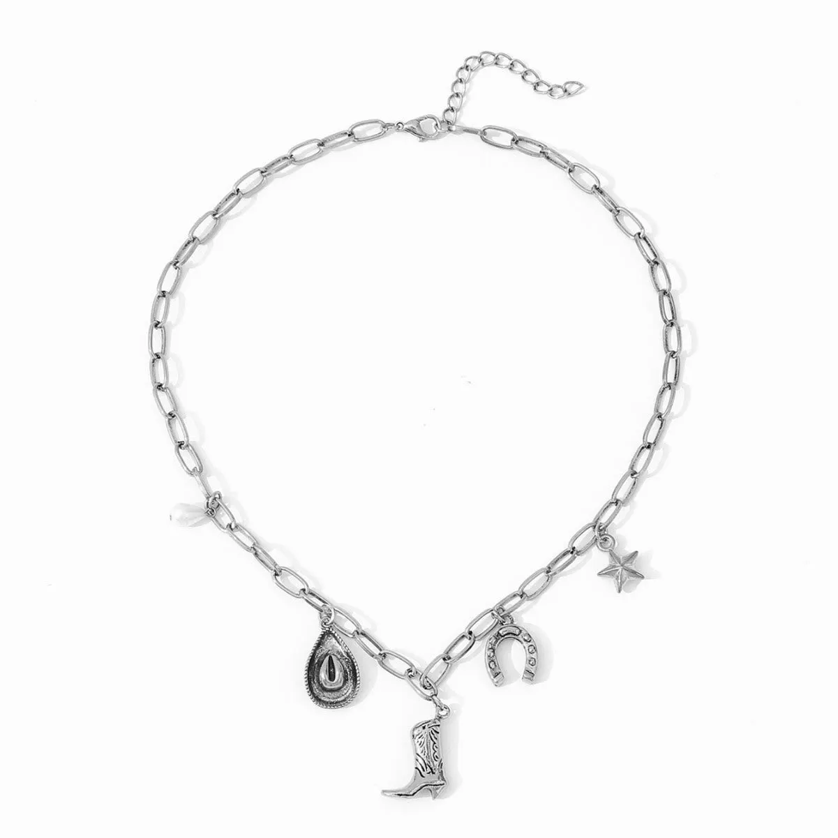 Western Cowboy Themed Women's Metal Necklace sold by FloralTrip product image thumbnail 5