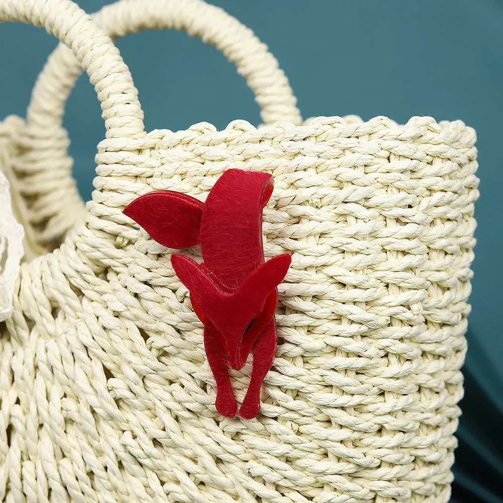 Red Fox Handmade Acrylic Brooch sold by FloralTrip product image thumbnail 4